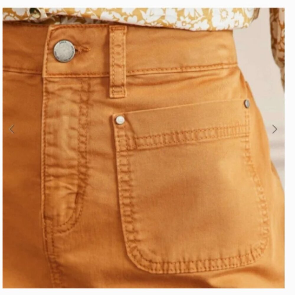 Boden Patch Pocket Chino Skirt Teak Wood Brown US 2R - Picture 3 of 9